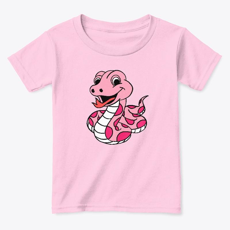 Kids T-Shirt Pink Snake